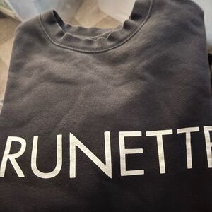 Brunette The Label Charcoal Sweatshirt with White Lettering